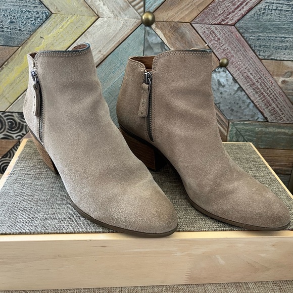 Frye Taupe Suede Ankle Boots - Picture 4 of 8